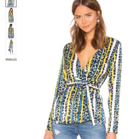 House of Harlow 1960 x Revolve Yandry Wrap Top L NWT - Picture 1 of 6